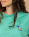 T-SHIRT TRINITE - BRODERIE TRANSAT - MENTHE