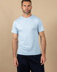 T-SHIRT ST JEAN DE LUZ EN COTON FLAMME - COL ROND - CIEL