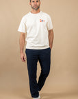 PANTALON EN LIN CROUESTY - MARINE
