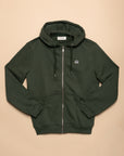 SWEAT A CAPUCHE ZIPPE ARCACHON - VERT
