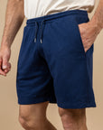 SHORT EN MOLLETON BAYONNE - MARINE