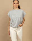 DEBARDEUR OVERSIZE BELLE-ILE - GRIS CHINÉ