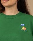 SWEATSHIRT LE CAP BRODE - TRANSAT - VERT